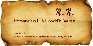 Morandini Nikodémusz névjegykártya